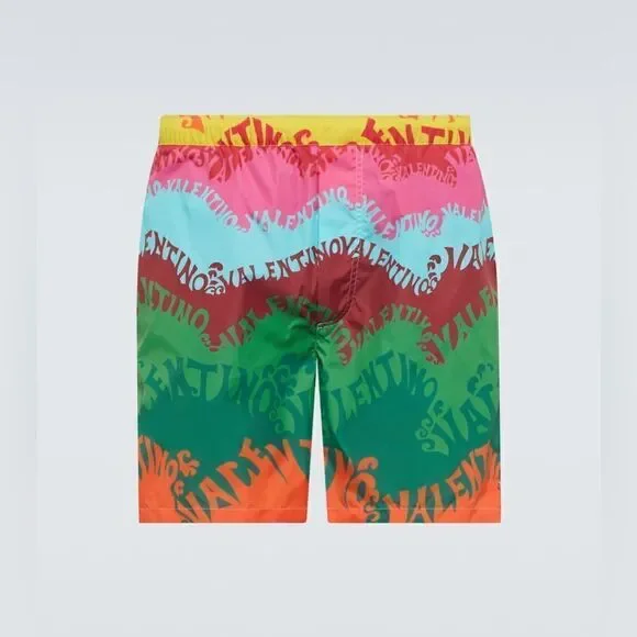 NWT Valentino Printed Silk and Cotton Shorts Size 56 EU Xl USA